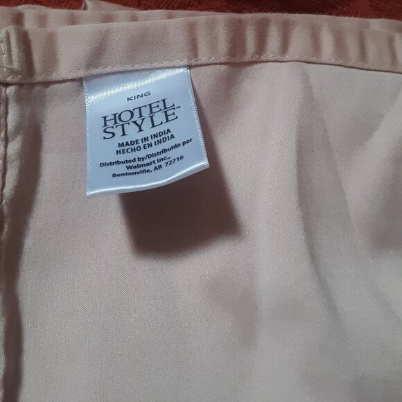 Hotel Style Light Pink King Size Cotton Sateen Blend Sheet Set - Picture 3 of 4